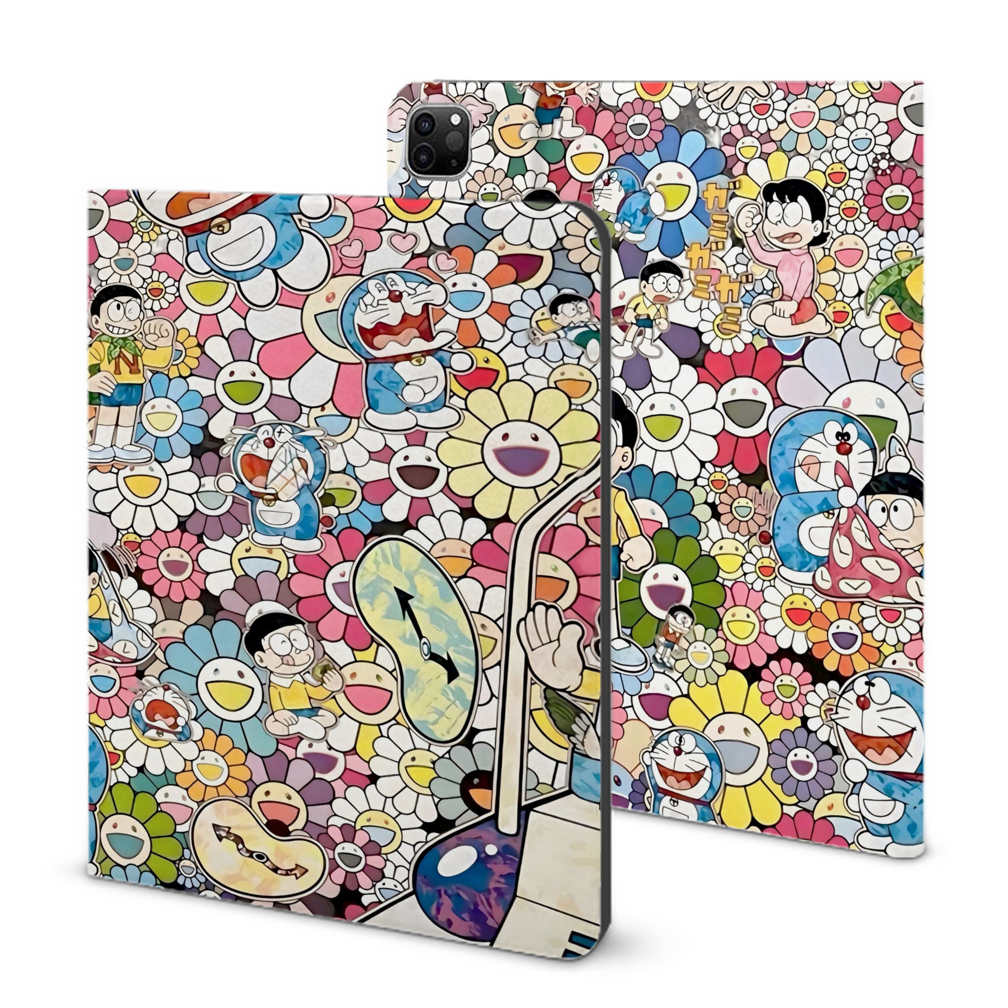 （画像用） ドラえもん Doraemon IPad ケース ブック型 PUレザー TPU 耐衝撃 軽量 薄型 ペン収納なし 全面保護 IPad 各モデル対応